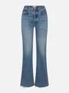 Frame Straight-leg Jeans With Mid-rise Waist And Timeless Silhouette In Blue