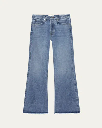 Frame The Lax Flare Jeans In Alderton Raw Fray