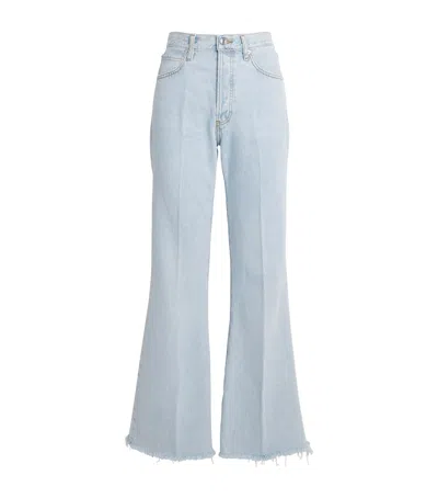 Frame The Lax Flared Jeans In Blue