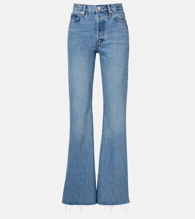 Frame The Lax Flared Jeans In Blue