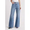 Frame The Lax Frayed High Waist Flare Jeans In Alderton Raw Fray