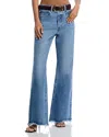 Frame The Lax Frayed High Waist Flare Jeans In Alderton