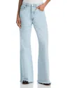 Frame The Lax High Rise Flare Jeans In Wisp Raw Fray