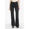 Frame Le Crop Mini Boot Raw Fray Jeans In Black