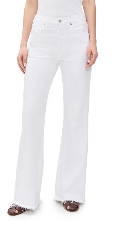 Frame The Lax Jeans White Raw Fray