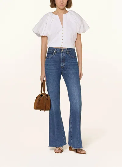 Frame The Lax Mid Rise Flare Jean In Antr Antidote Raw In Multi