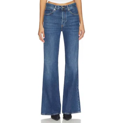 Frame The Lax Mid Rise Flare Jean In Pilot In Multi