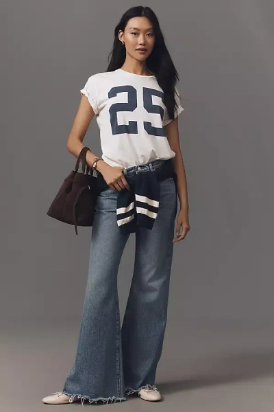 Frame The Lax Mid-rise Relaxed Flare Jeans In Blue