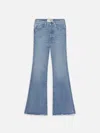 Frame Le Easy Flare Frayed Jeans In White