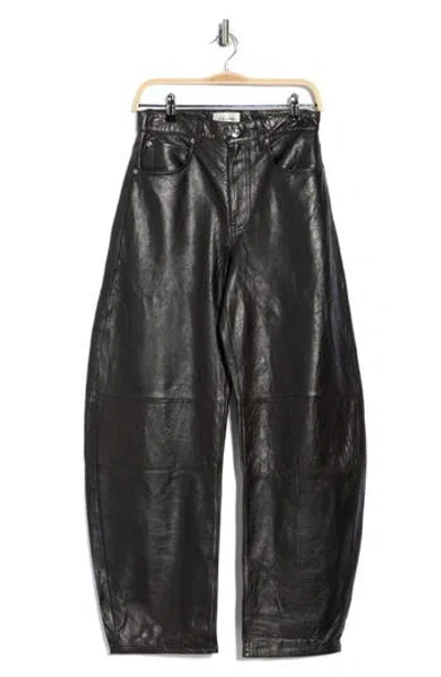 Frame The Leather Bubble Leg Pants In Black