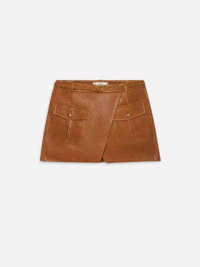 FRAME FRAME THE LEATHER CARGO SKIRT