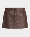 Frame The Leather Miniskirt