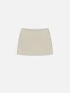 Frame The Leather Mini Skirt In Green