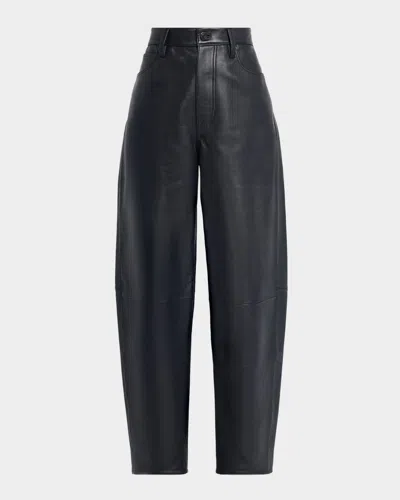 Frame The Leather Neat Pants In Black