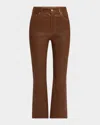 Frame The Leather Reboot Crop Jeans In Cedar