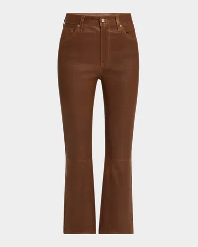 Frame The Leather Reboot Crop Jeans In Cedar