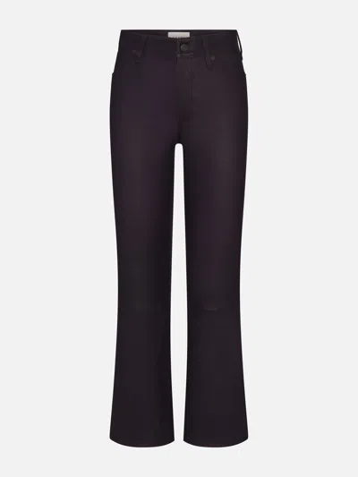 Frame The Leather Reboot Crop Pants In Black