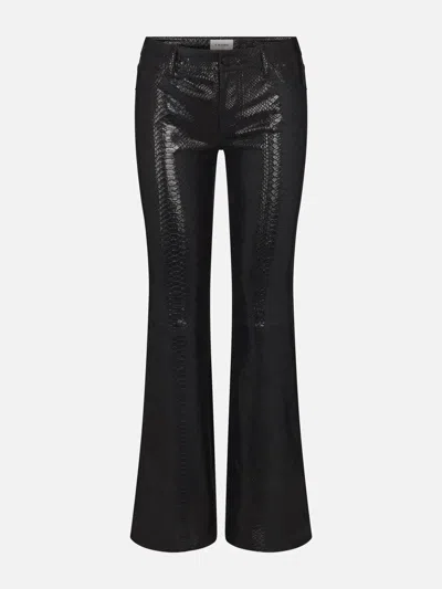 Frame The Leather Rodeo Pants In Black