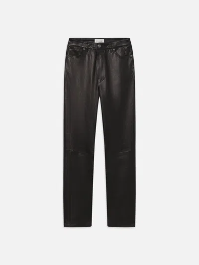 Frame The Leather Ruler Pants In Black