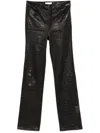 Frame The Leather Ruler Trousers In Black