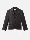 Frame The Leather Smart Blazer In Brown