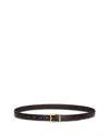 Frame The Leather Square Belt In Brown