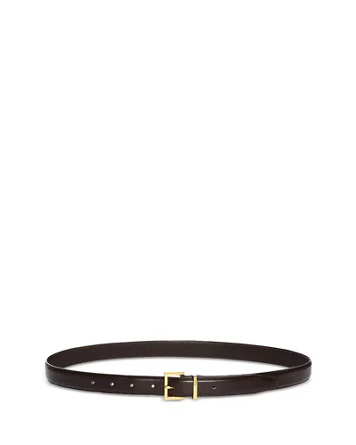 Frame The Leather Square Belt In Brown