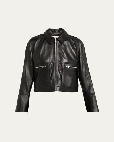 FRAME THE LEATHER ZIP JACKET