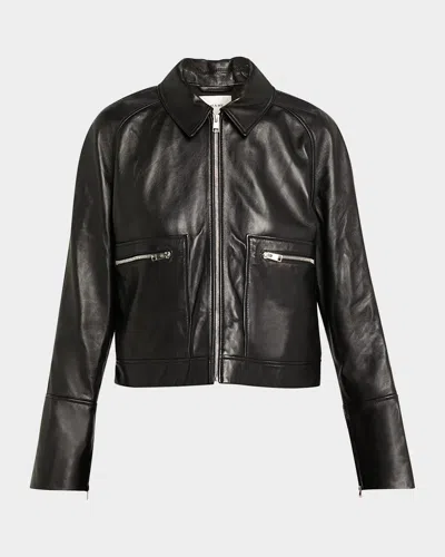 FRAME THE LEATHER ZIP JACKET