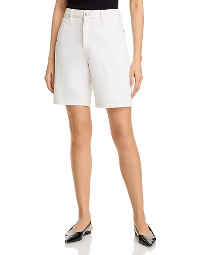 Frame The Leisure Denim Shorts In White
