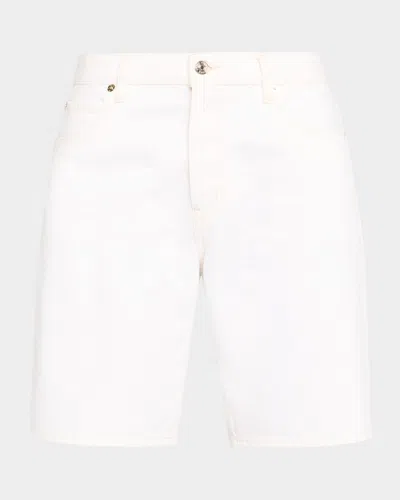 Frame The Leisure Denim Shorts In White