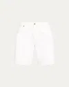 Frame The Leisure Denim Shorts In White
