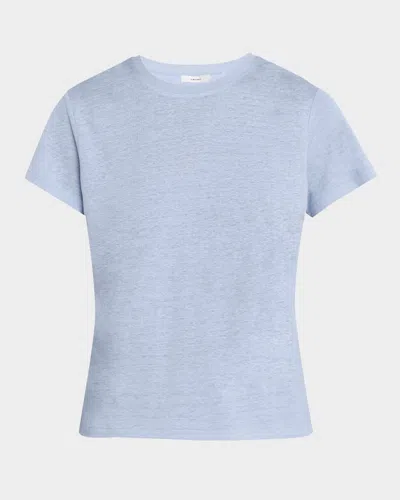 Frame The Linen Baby Tee In Blue