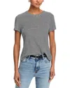 Frame The Linen Baby Tee In Black Multi