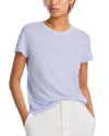 Frame Organic Linen Baby Tee In Light Chambray