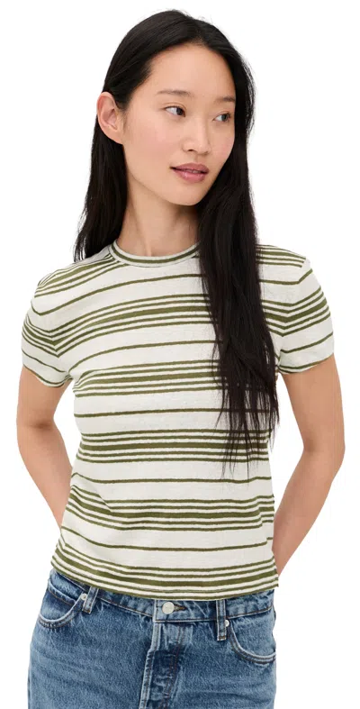 Frame The Linen Baby Tee Military Multi