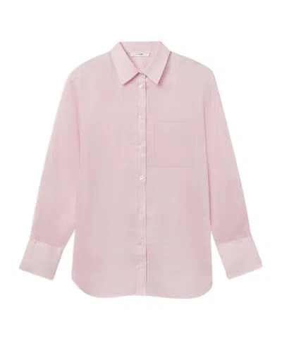 Frame The Linen Boy Shirt In Pink