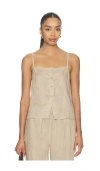 Frame The Linen Button Cami In Neutral