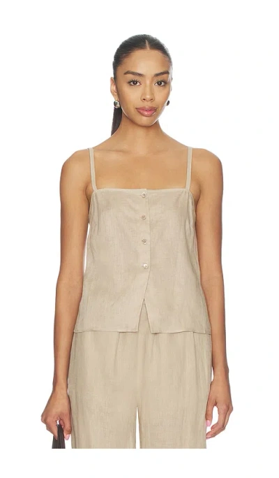 FRAME THE LINEN BUTTON CAMI