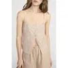 Frame The Linen Button Cami In Neutral