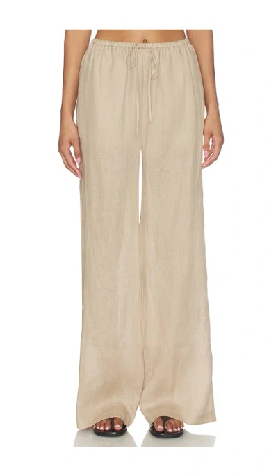 Frame The Linen Lounge Pant In Neutral