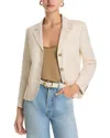 Frame The Smart Linen Blend Blazer In Neutral