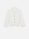 Frame The Smart Linen Blend Blazer In White