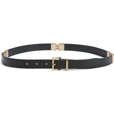 Frame The Linking Leather Belt In Black