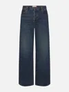 Frame The Loose Low-rise Wide-leg Jeans In Blue