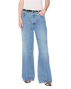 Frame The Loose High Rise Wide Leg Jeans In Rundown In Blue