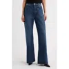Frame The Loose High Waist Wide Leg Jeans In Blue