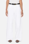 Frame The Loose High Waist Wide Leg Jeans In White