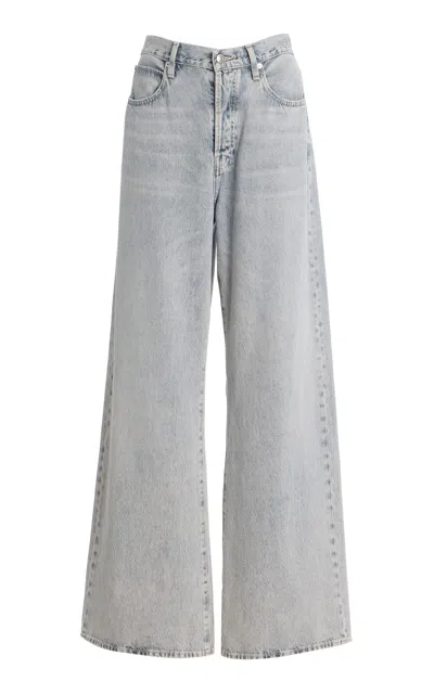 Frame The Loose Low-rise Boyfriend Jeans In Blue