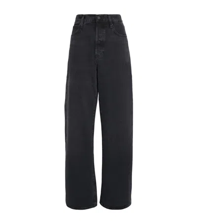 Frame The Loose Wide-leg Jeans In Black